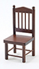 Dollhouse Miniature Chair, Walnut