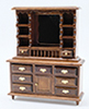 Dollhouse Miniature Dresser With Mirror, Walnut