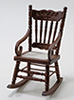 Dollhouse Miniature Gloucester Rocker, Walnut