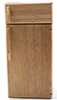 Dollhouse Miniature Modern Refrigerator, Oak