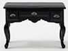 Desk, Black With Pewter Hardware