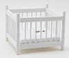 Dollhouse Miniature Play Pen, White