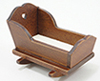 Dollhouse Miniature Cradle, Walnut