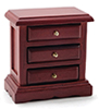 Dollhouse Miniature Night Stand, Mahogany