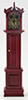 Dollhouse Miniature Grandfather Clock, Mahogany