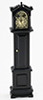 Grandfather Clock, Black  