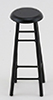 Bar Stool, 3 In, Black