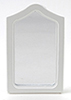 Dollhouse Miniature Framed Mirror, White