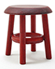 Dollhouse Miniature Stool, Mahogany