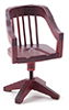 Dollhouse Miniature Desk Chair, Mahogany