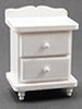 Dollhouse Miniature Night Stand, White