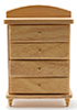 Dollhouse Miniature Chest Of Drawers, Oak
