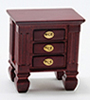 Dollhouse Miniature Night Stand, Mahogany