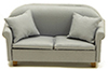 Sofa with Pillows, Gray