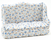 Dollhouse Miniature Sofa, Floral Fabric