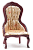 Victorian Lady's Chair, Mahogany, Floral Fabric