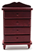 Dollhouse Miniature Chest of Drawers, Mahogany