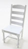 Ladder Back Side Chair, White