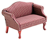 Sofa, Mahogany with Stripe Fabric