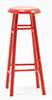 Bar Stool, 3 Inches, Red  