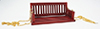 Dollhouse Miniature Porch Swing, Mahogany