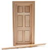 Dollhouse Miniature Standard 6-Panel Interior Door