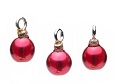 Red Pearl Ornaments, Pkg. 3