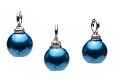 Royal Blue Pearl Ornaments, Pkg. 3