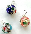 Enamel Tree Ornaments, Pkg. 3