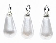 White Drop Ornament, Pkg. 3