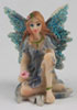 Dollhouse Miniature Small Fairy w/ Knee up, Blue Dress