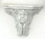 Dollhouse Miniature Angel Face Bracket 2Pcs Gray