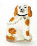 Dollhouse Miniature Staffordshire/1 Pair Brown