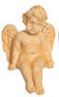 Dollhouse Miniature Sitting Cherub 2Pcs Tan