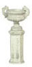 Dollhouse Miniature Ancient Urn W/Base 2 Sets Gray