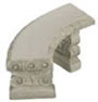 Dollhouse Miniature Curved Bench/2Pcs/Gray