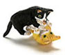 Dollhouse Miniature Playing Kittens