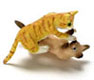 Dollhouse Miniature Playing Kittens