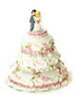 Dollhouse Miniature Wedding Cake/2Pc