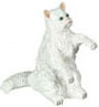 Dollhouse Miniature Sitting White Persian Cat