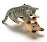 Dollhouse Miniature Playing Kitten Sb & Gy