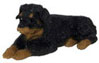 Dollhouse Miniature Lying Rottweiler, 1/2