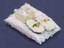 Dollhouse Miniature Towel Set, Pink, W/Lotion