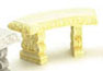 Dollhouse Miniature Curved Bench, 2Pc Ivory