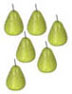 Dollhouse Miniature Pear 6Pcs