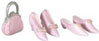 Dollhouse Miniature Shoes, 2 Pairs, W/Purse, Pink