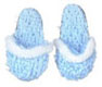Dollhouse Miniature Slipper, Blue Lace