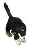 Dollhouse Miniature Cat Rubbing Right, Sock
