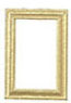 Dollhouse Miniature Wooden Frame 3.2 X 4.7Cm,L Gold, 2Pc