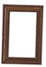 Dollhouse Miniature Wooden Frame 3.2 X 4.7Cm, Walnut, 2Pc